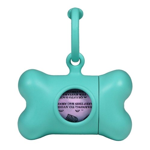 Pet Bag Dispenser United Pets Bon Ton Nano Classic Dog Aquamarine - Imagen 2